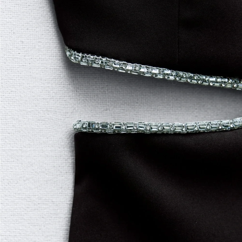 Zara limited edition rhinestone jewel cut out top - Picture 8 of 10